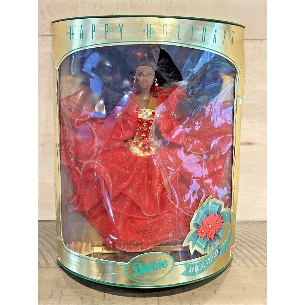 VTG Barbie HAPPY HOLIDAYS AFRICAN AMERICAN #10911 SPECIAL EDITION 1993